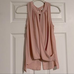 Pink sleeveless blouse (S)